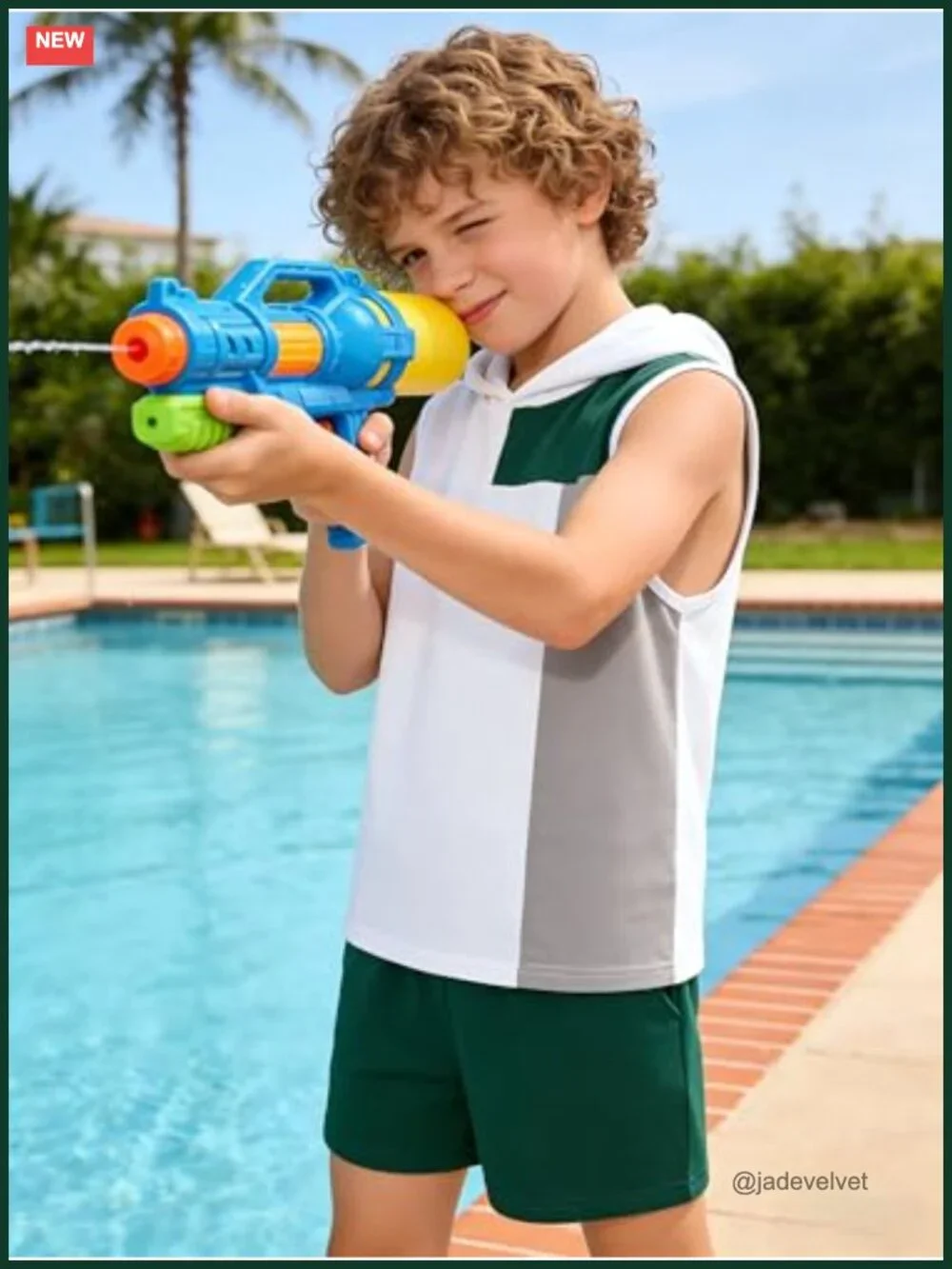 Tween Boys 2-Piece Short Sleeve Hooded Shirt & Shorts Set